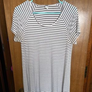 striped t-shirt dress